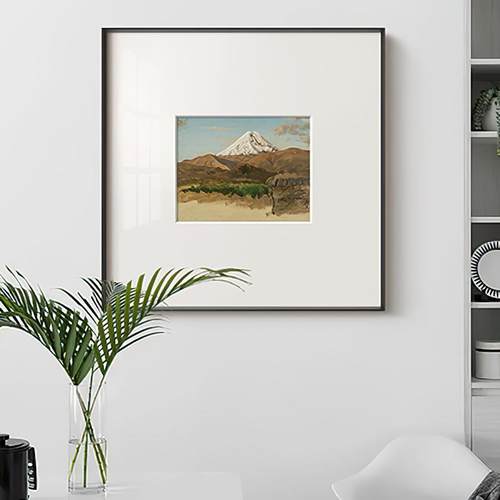 北欧复古简约装饰画艾德温风景画法式极简餐厅玄关柜壁画卧室挂画