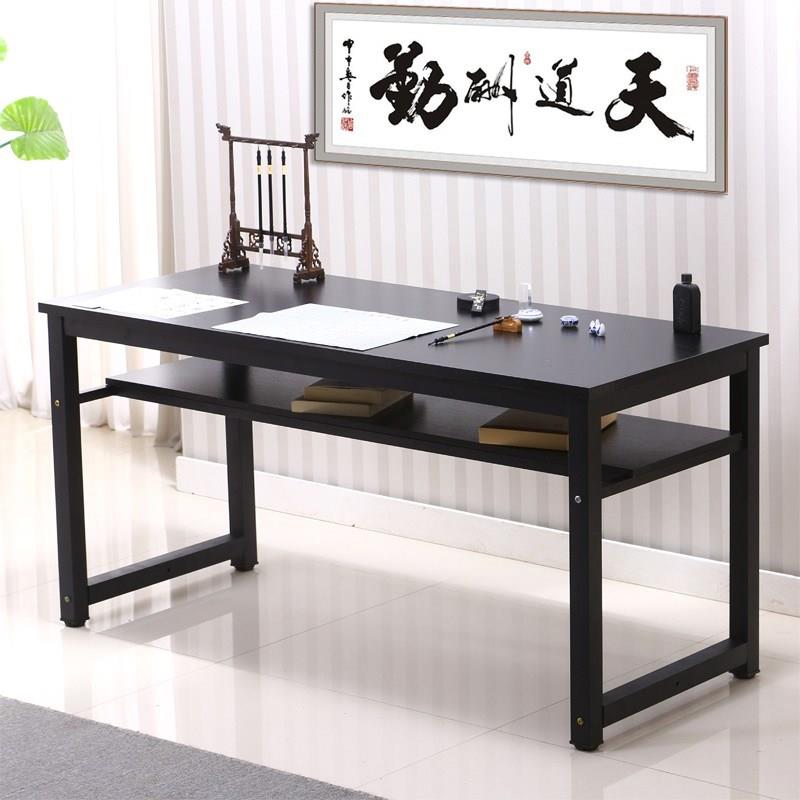 书画桌书法桌子专用桌绘画练写毛笔字培训案台双层简易书桌电脑桌图片