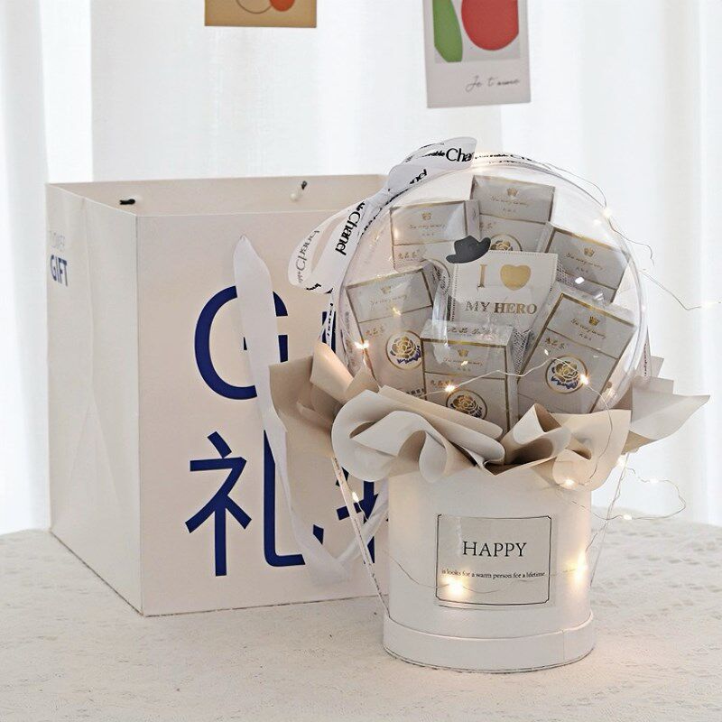 香烟花束鲜花礼盒适合送男士的礼物高档烟包装男友diy手工抱抱桶1