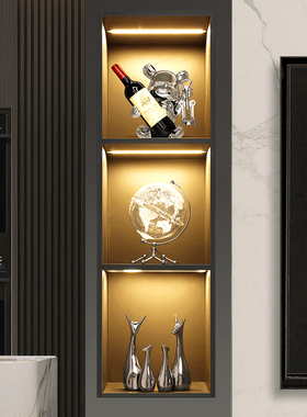 轻奢高档红酒架酒柜装饰品摆件现代高级感客厅电视餐柜家居摆设