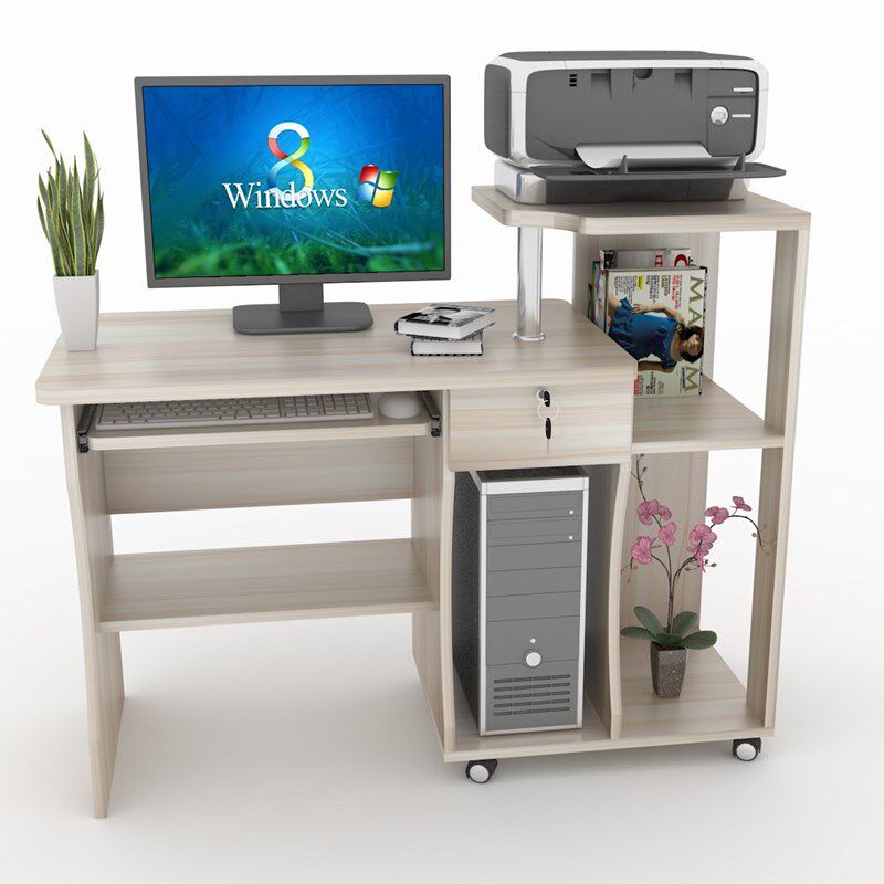 电脑打印b机一体桌 多功能 家用 电脑台式桌带放打印机 办公学习