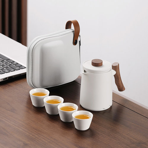旅行茶具套装快客杯便携包泡茶功夫茶杯单人一壶四杯户外茶壶出差