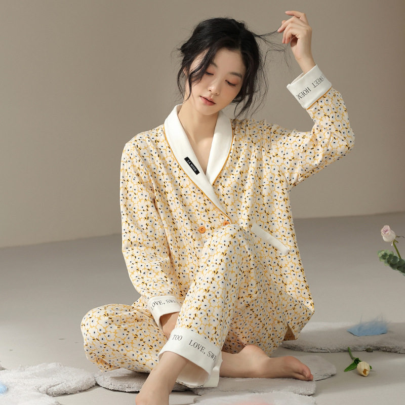 7A抗菌莱卡棉女士睡衣套装