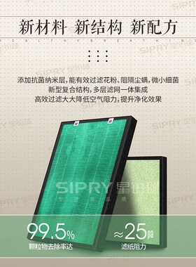 适配PLSON普林森KJ420F-PLS-S9空气净化器过滤网除甲醛雾霾尘滤芯