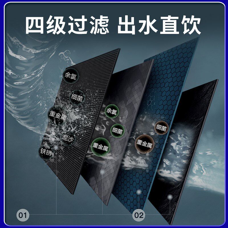 浩泽商用净水器5级RO反渗透过滤立式直饮机智能净饮加热一体机
