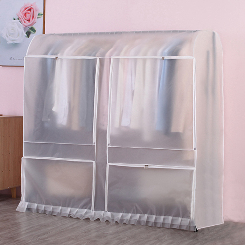 简易衣帽架衣架罩子防尘罩落地晾衣架套 大衣防尘袋透明家用长款