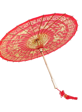 复古油纸伞 红色古风雨伞走廊火锅店酒店茶楼饭店顶X棚吊顶装饰伞
