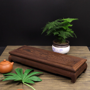 实木长板条状长方底座奇石假山盆景茶具摆件托架S花盆盆栽鱼缸底