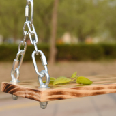 实木室内户外防腐碳化木秋千铁链坐板秋千庭院儿童荡秋千悬挂 包邮