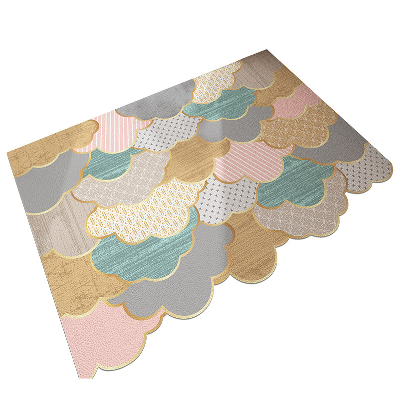 pvc免洗网红地板垫儿童房入户进门厨房2022新款可擦洗入门户地垫