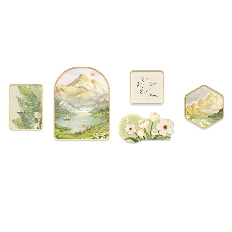 日照金山b客厅装饰画奶油风沙发背景墙挂画轻奢高级感山水艺术壁