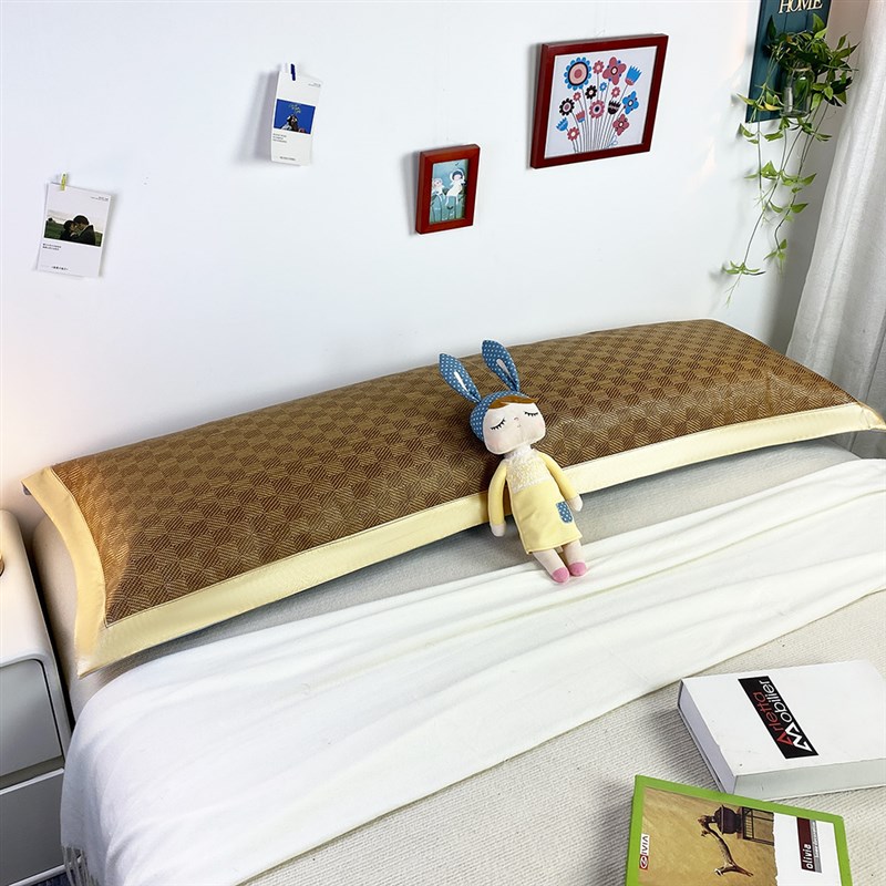 夏天竹藤b席双人枕芯套夏季席枕头套1.2长款冰丝凉席长枕套1.8M1.