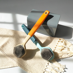 耐高温矽胶洗锅刷长柄加粗不沾锅不伤锅不掉毛洗碗刷碟刷