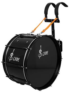 SLADE雷德22寸黑色行进鼓大鼓带鼓带背架乐队演出学生专用行进鼓