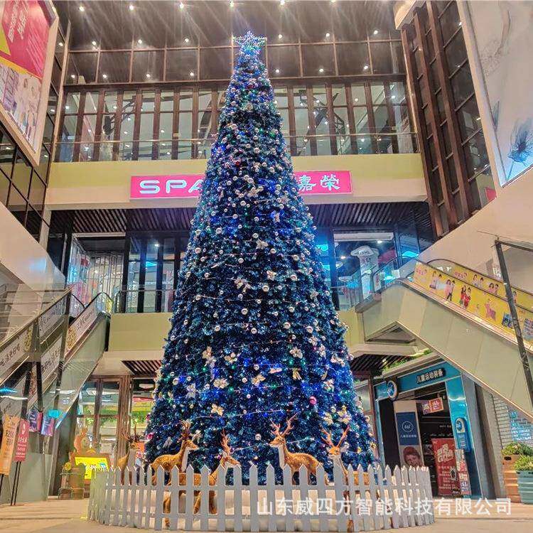 大型圣诞树商场圣诞节日装饰led发光异形圣诞树普通圣诞树挂枝