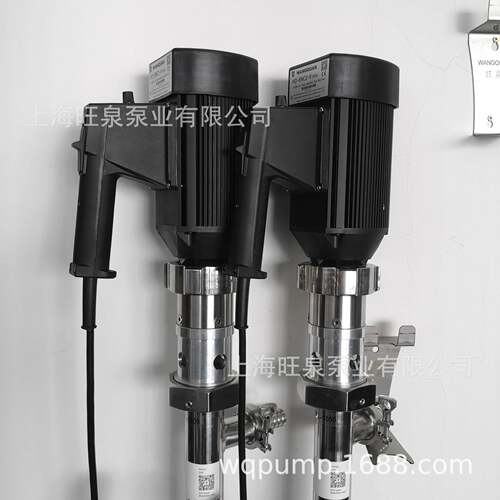 上海旺泉HD-ENC2-V+SS316L-1000HV500-BN立式螺杆泵、油桶抽胶泵