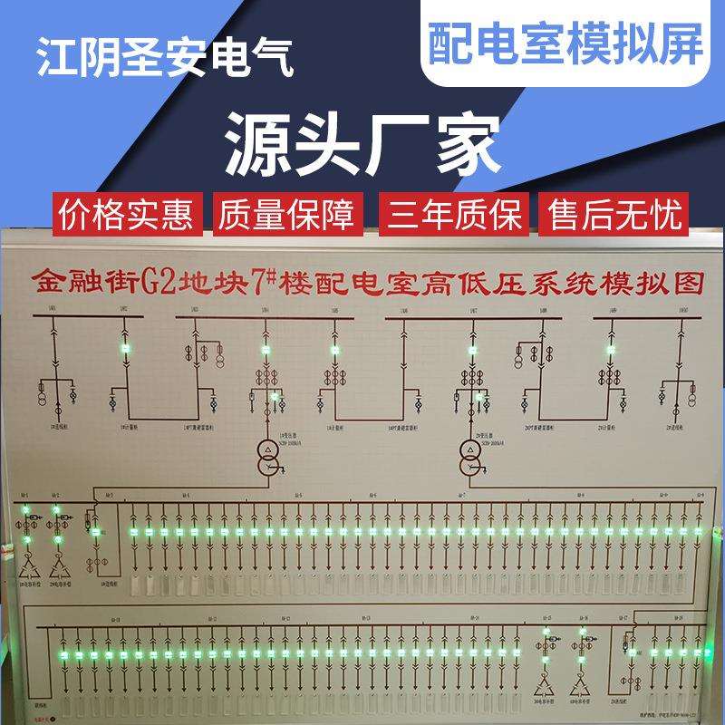 配电室模拟屏公司 街道地铁变电所系统模拟屏 配电室马赛克模拟屏