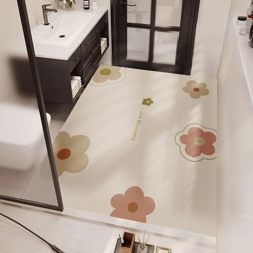 卫生防c铺pv全皮地垫洗手间浴室厕所门口防水间滑大面积隔水地毯