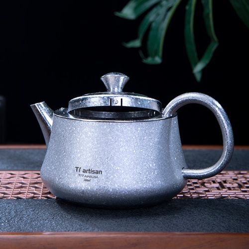 钛工匠纯钛茶壶户外露营煮茶壶烧水壶旅行钛茶具套装便携式泡茶器