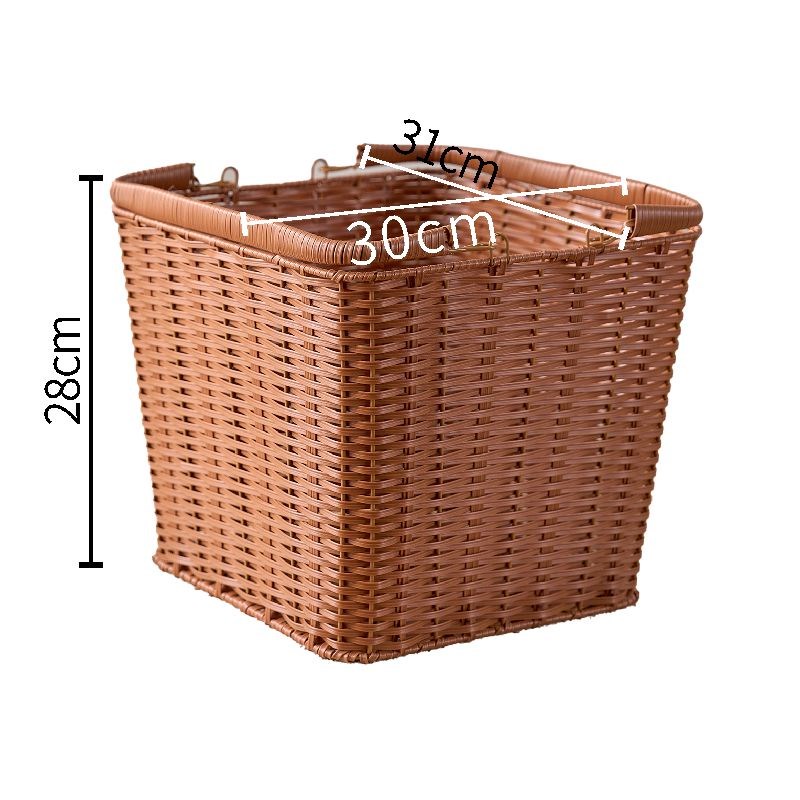 LX268方形手提菜篮子收纳篮田园户外咖色野W餐篮超市果蔬