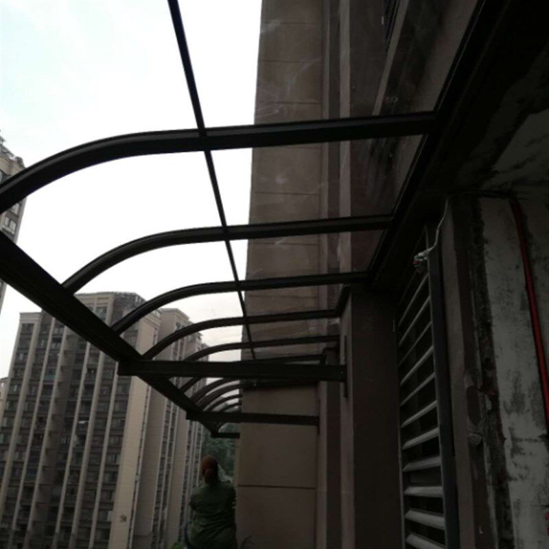 重庆玻璃阳光房屋顶遮阳蓬钢结构停车棚露台棚铝合金夹胶玻璃棚
