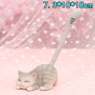 新奇特学生礼品萌萌宠猫咪笔插圆珠笔办公K桌面摆件男女朋友小礼