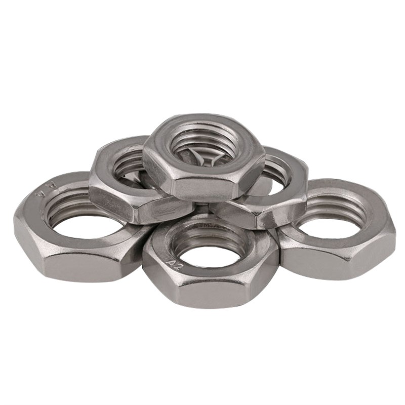 304不锈钢细牙薄螺母丝扁螺帽 M20*1M22x1.25M24M27M30*1V.5x2x2.