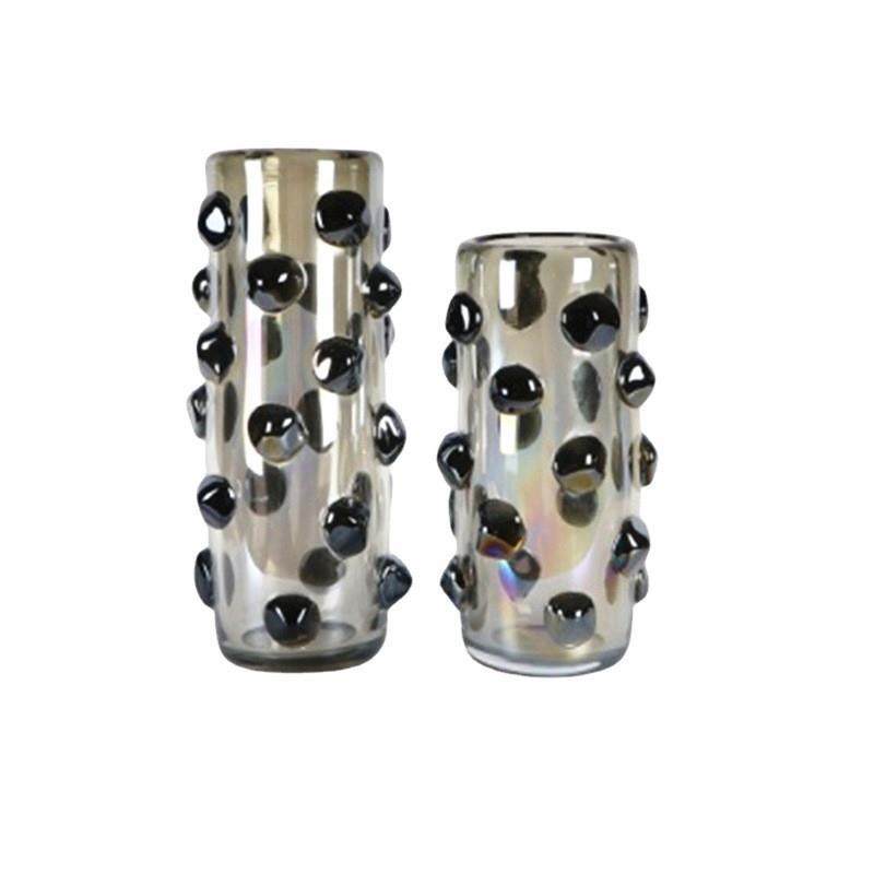 现代简约灰色蓝色黑点玻璃花器花瓶摆件样板房售楼处软装饰品,智能设备,其他智能设备,淘宝优惠券,粉丝福利购,淘宝优惠卷