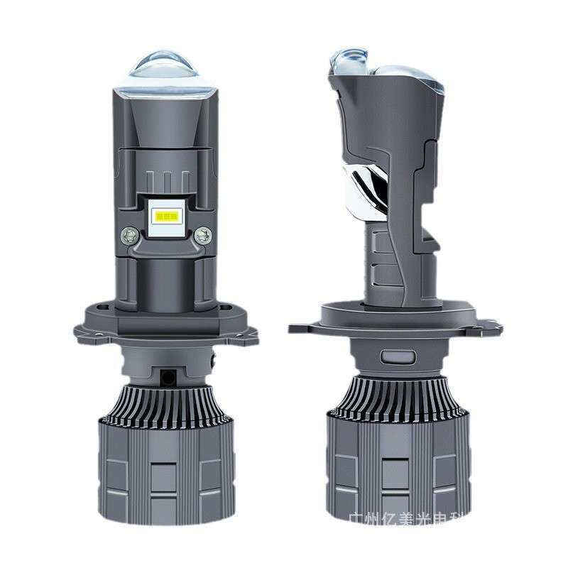 源头厂家汽车LED25迷你鱼眼H4双色双光透镜前大灯摩灯改装远近