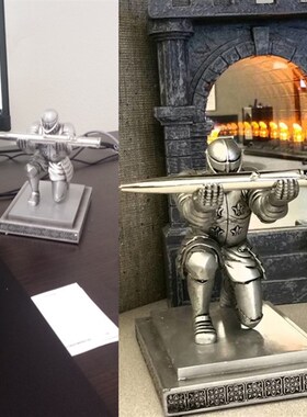 Executive执行官骑士笔座盔甲英雄笔架文具办公桌面摆件商务礼品