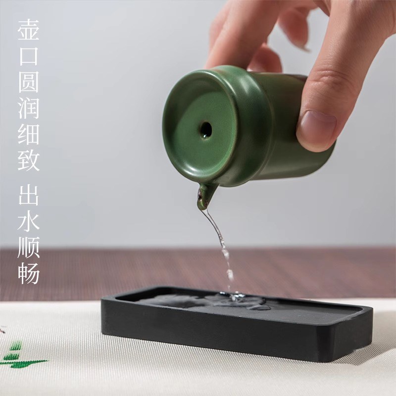 梅林笔庄陶瓷水滴砚滴仿竹节书法水盂砚台磨墨专用加水滴水器多功