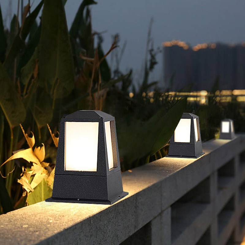 户外柱头灯防水防锈庭院入户立柱灯公园路K边草地灯别墅大门围墙