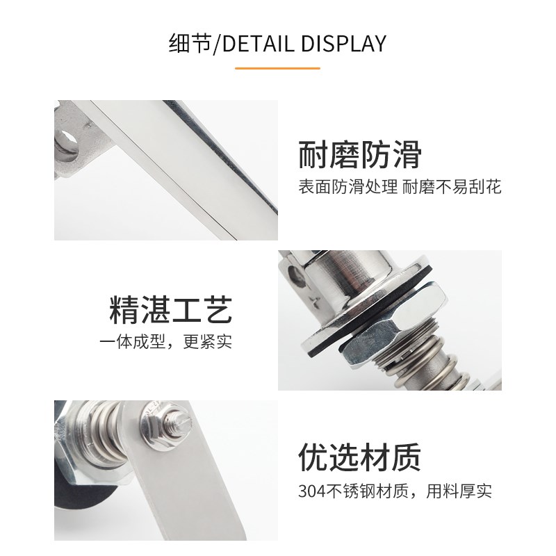 MS323把手锁带挂304不锈钢执手锁配电柜控制中柜门W开关柜门锁加