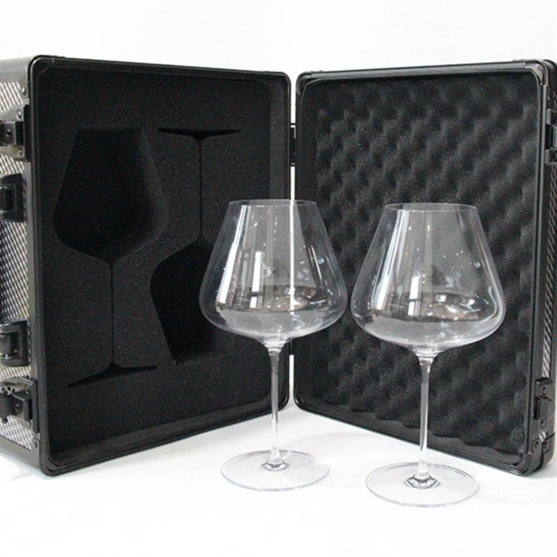 水官红酒杯收纳箱盒子轻薄感晶玻璃高端车载葡萄酒杯旅行装便携包