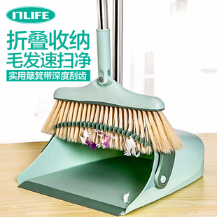 扫把簸箕套装组合家用可折叠垃圾铲旋转头扫地笤帚扫帚垃圾斗单个
