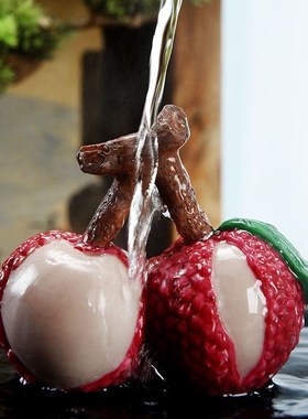 变色荔枝茶宠摆件变色创意个性变色茶宠茶玩茶道茶具配件摆设家用