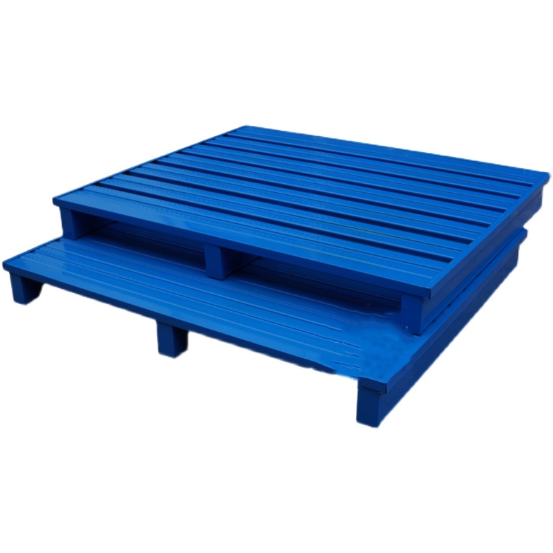 钢制铁托盘立体仓库重型货架物流周转卡栈防潮垫板堆高机工业铁托
