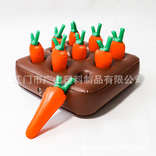 趣味表情包儿童过家家益智拼插游戏充气拔胡萝卜玩具拼装亲子互动