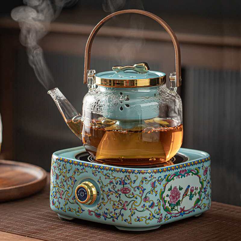 家用围炉煮茶整套烧水壶智能电陶炉蒸煮玻璃茶壶静音家用煮茶器具