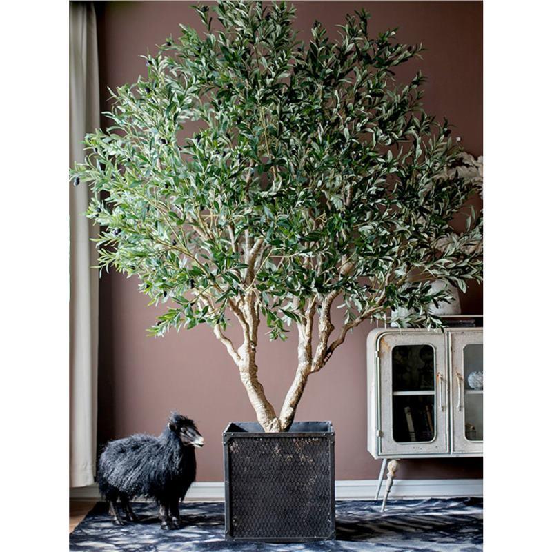 艺雅仿真橄榄树绿植盆景大型植物假盆栽树北欧风落地室内装饰摆件