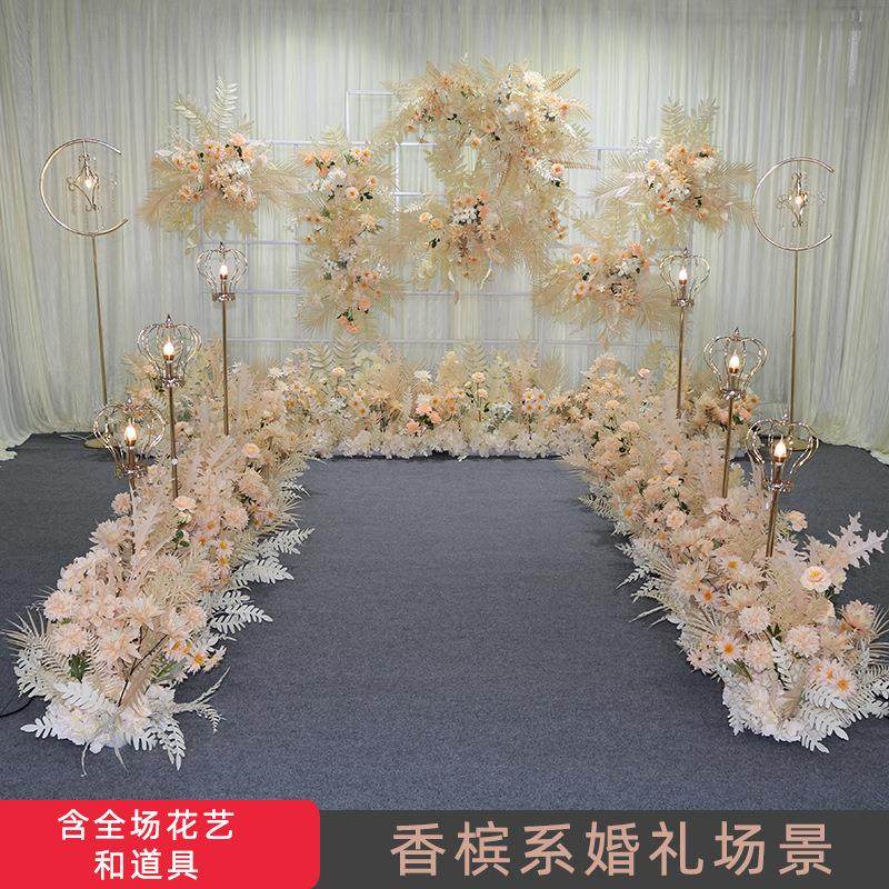 婚庆香槟色秋色排花路引花婚礼花艺挂花盆花舞台背景装饰套系场景,节庆用品/礼品,装扮布置套餐,淘宝优惠券,粉丝福利购,淘宝优惠卷