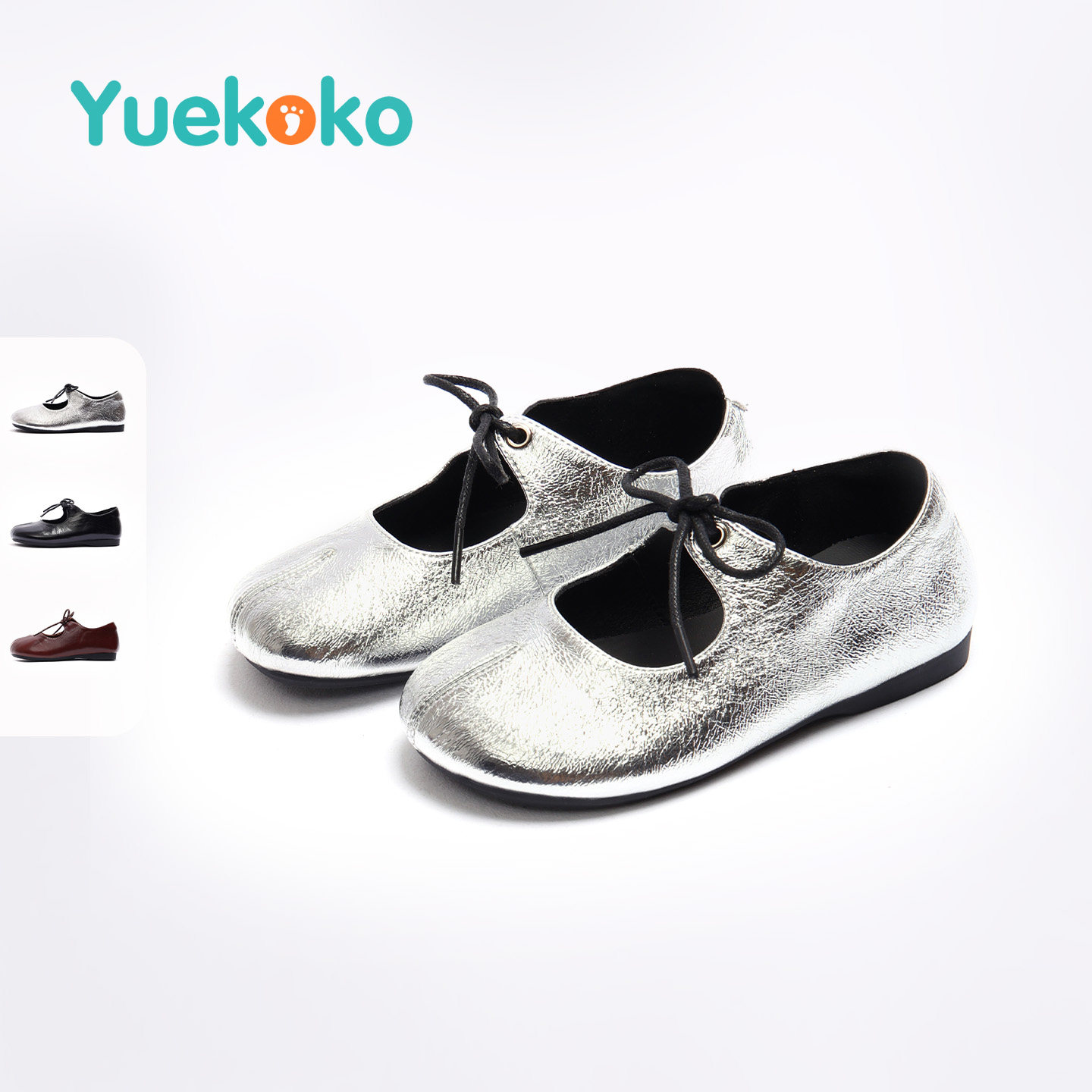 YUEKOKO女童真皮软底玛丽珍鞋