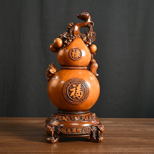 招财葫芦摆件玄关大号客厅电视酒柜装饰办公室工艺品乔迁开业送礼