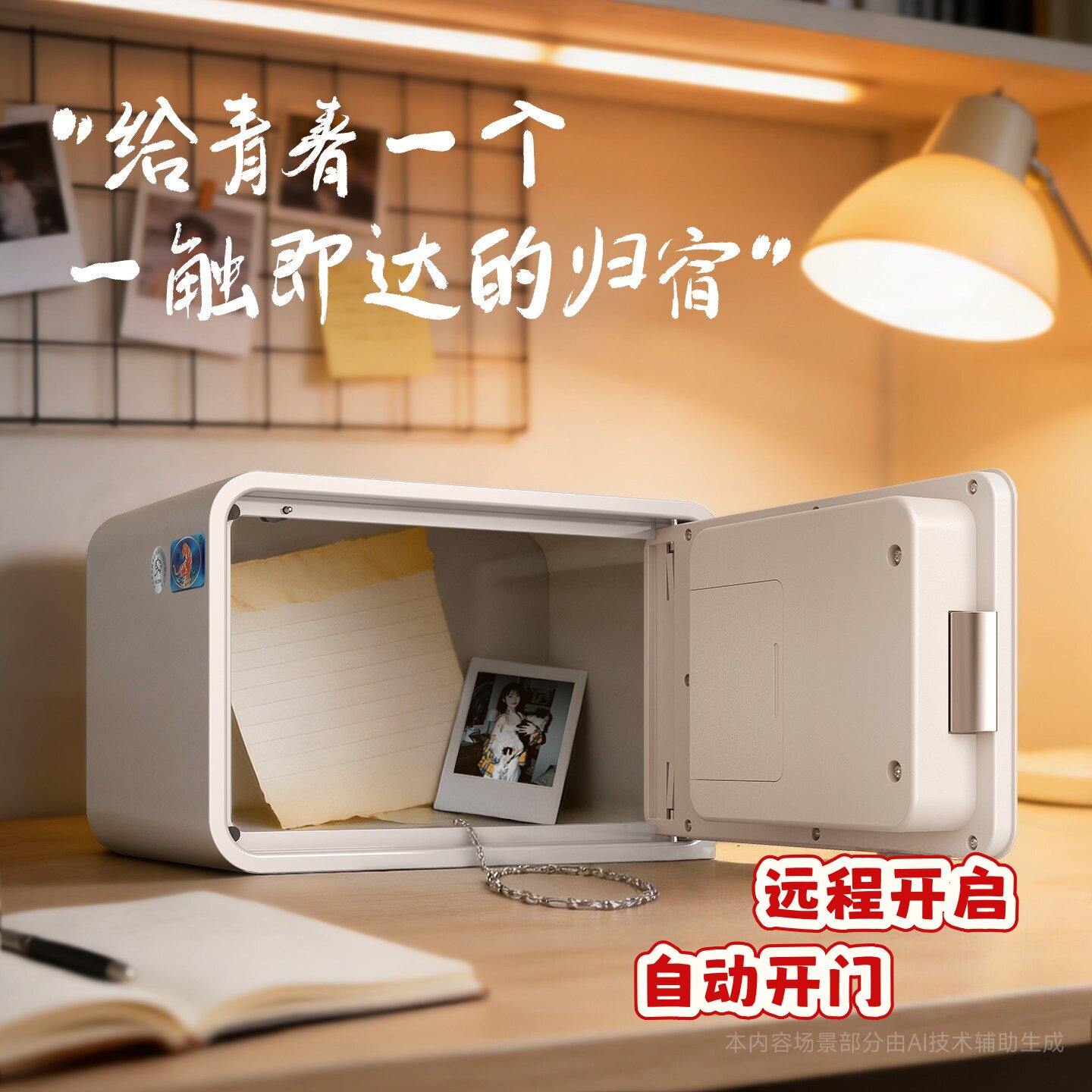 虎牌家用迷你小型保险箱桌面收纳