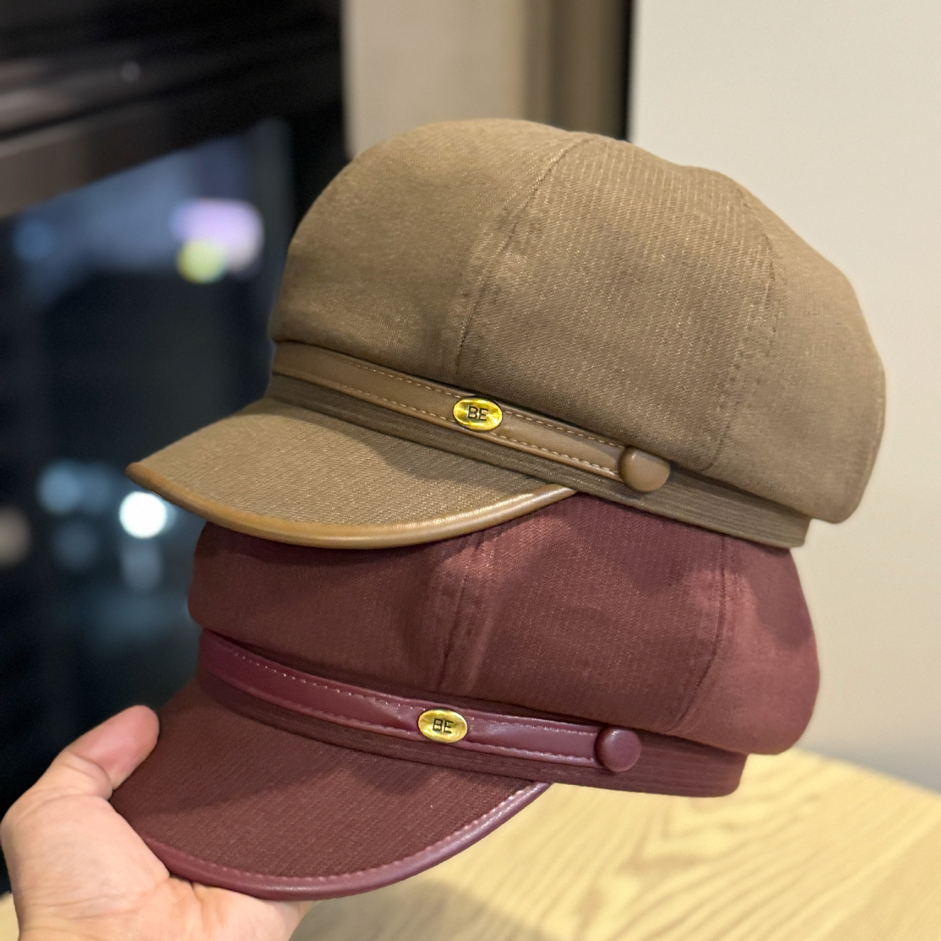 新款秋季八角贝雷帽女复古英伦显脸小韩版休闲百搭鸭舌画家帽子潮