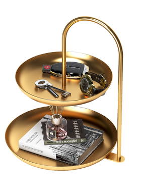 玄关放钥匙托盘进门门口鞋柜锁匙收纳置物架轻奢摆件家居饰品神器