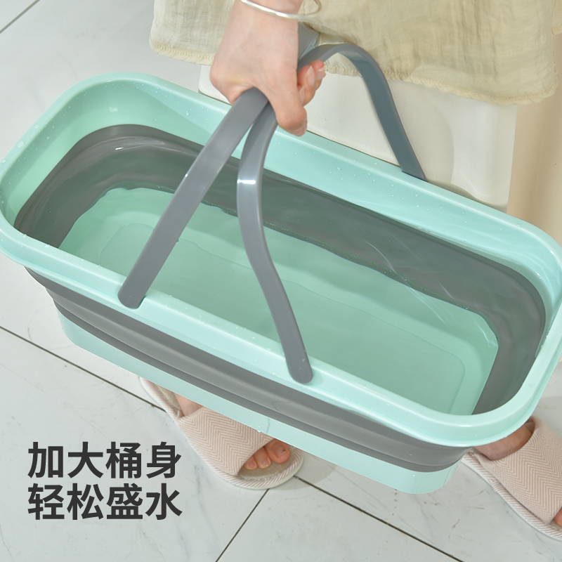 洗拖把桶挤水桶家用洗地清洁墩布单桶可折叠N大容量加厚塑料洗地
