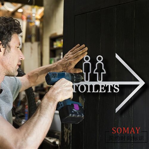 卫生间指示牌洗手间指引标识创意WCH门牌定制厕所墙面标识导向