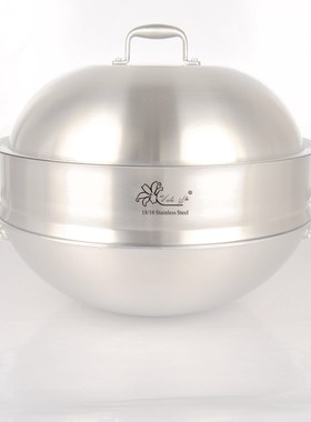 出口304不锈钢炒锅不粘v锅煮锅煎锅炒菜锅蒸笼36cm40cm