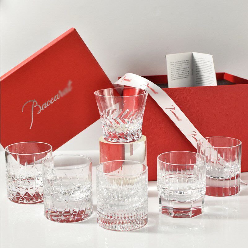 巴卡啦高档玻璃杯洋酒杯轻奢复古咖啡杯水杯啤酒杯冰球杯威士忌杯